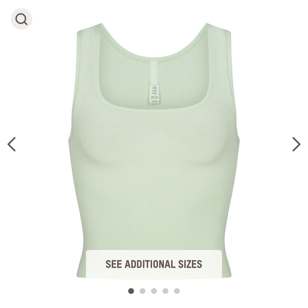 RARE skims honeydew soft lounge cotton rib tank top